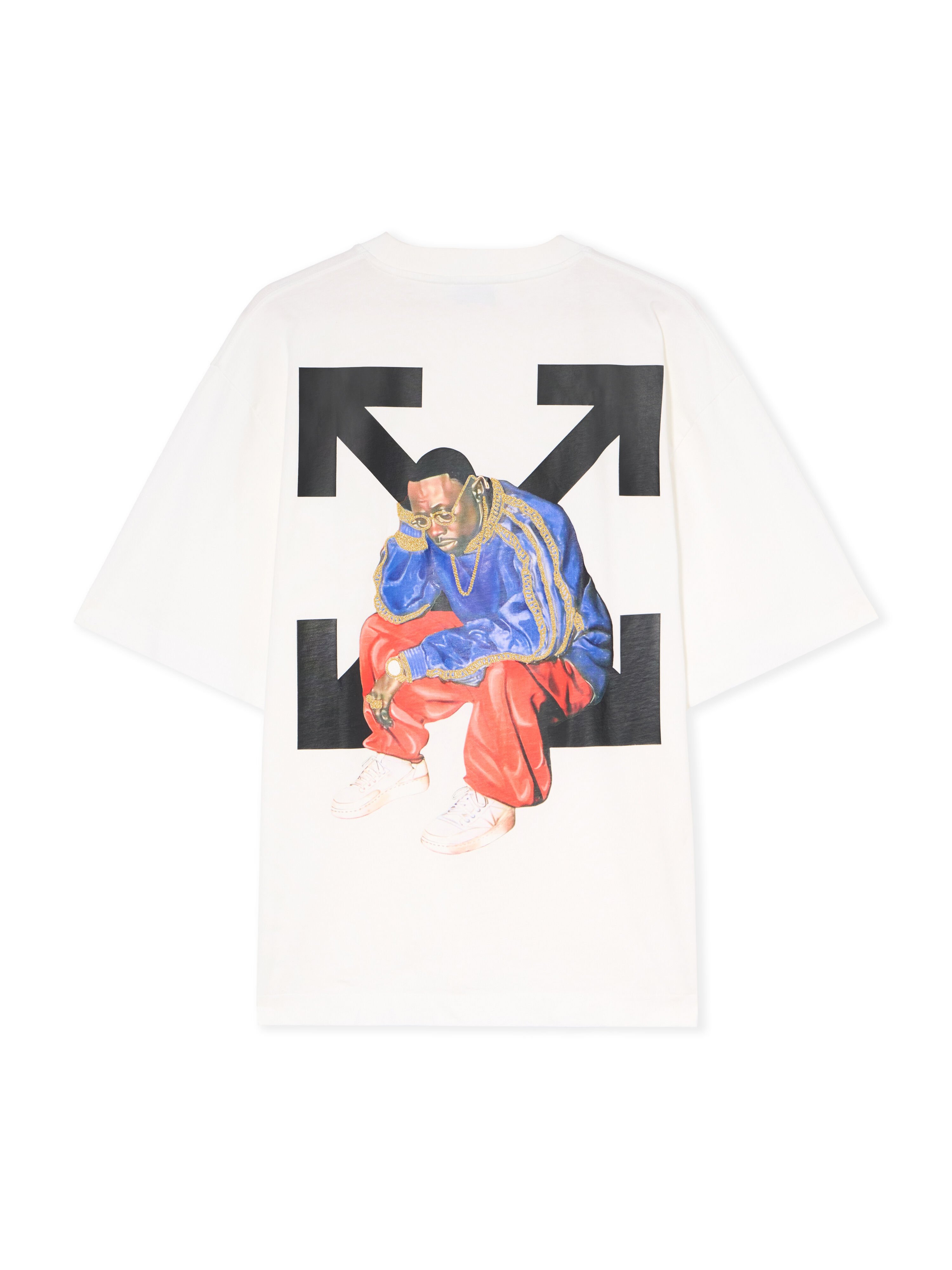 OFF WHITE Thinkman Arrow Skate Logo Tee WHITE - BLACK OMAA120F25JER008
