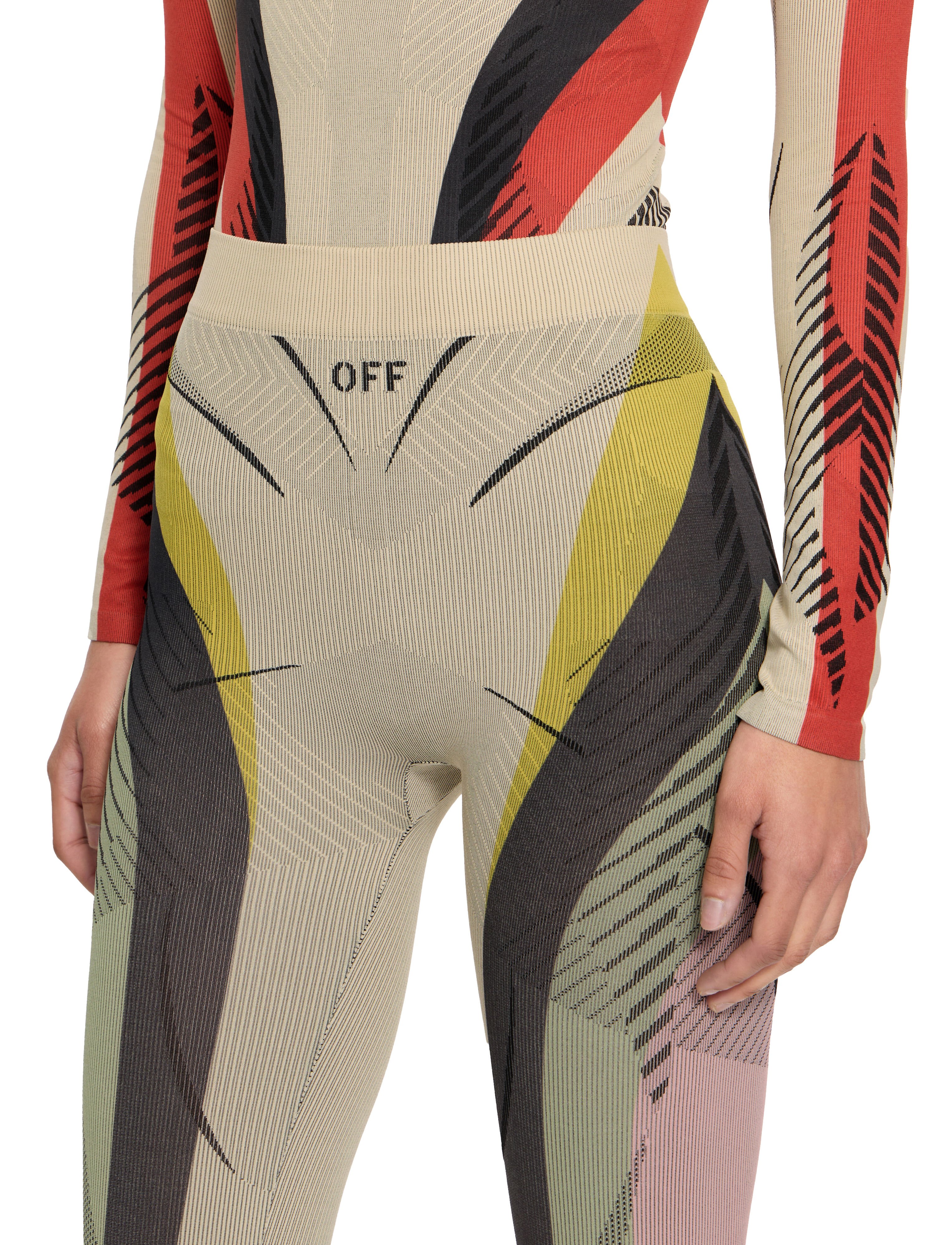 OFF WHITE Seamless Col Block Capri Pants Sand Wisteria 2LI00236K