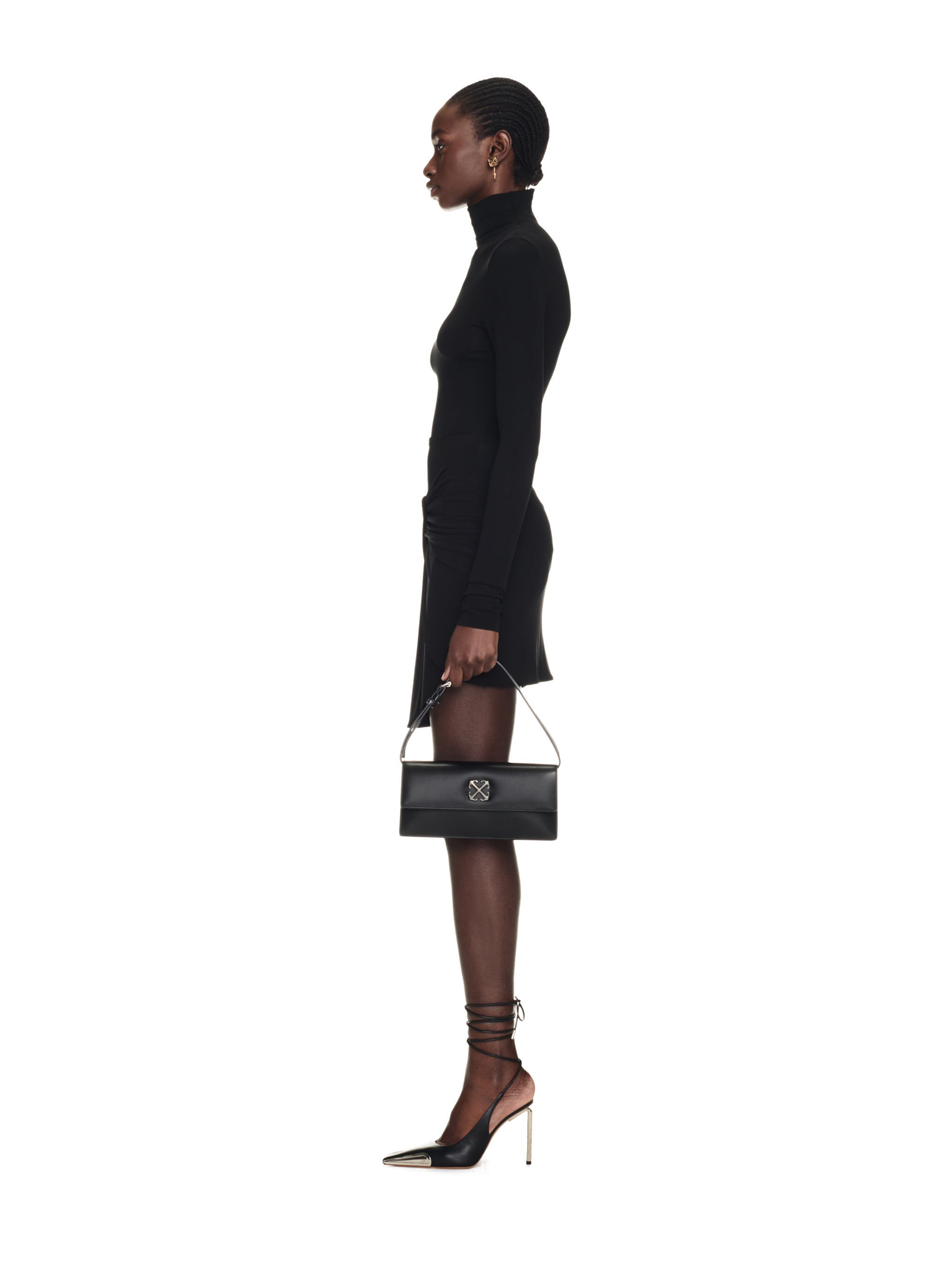 OFF WHITE Jitney 1.0 Shoulder Bag BLACK OWNN172C99LEA001