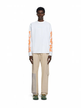 OFF WHITE City Nature Skate Long Sleeve T-Shirt WHITE 44MAB09CF26J006