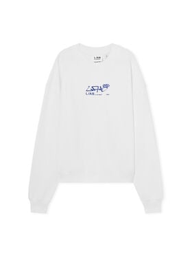 LAB L/AB Graffiti Diagonal Sweatshirt WHITE 44LABF26K085