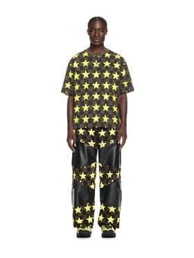 OFF WHITE Stars All Over Skate S/S Tee GREEN OMAA120W24JER001