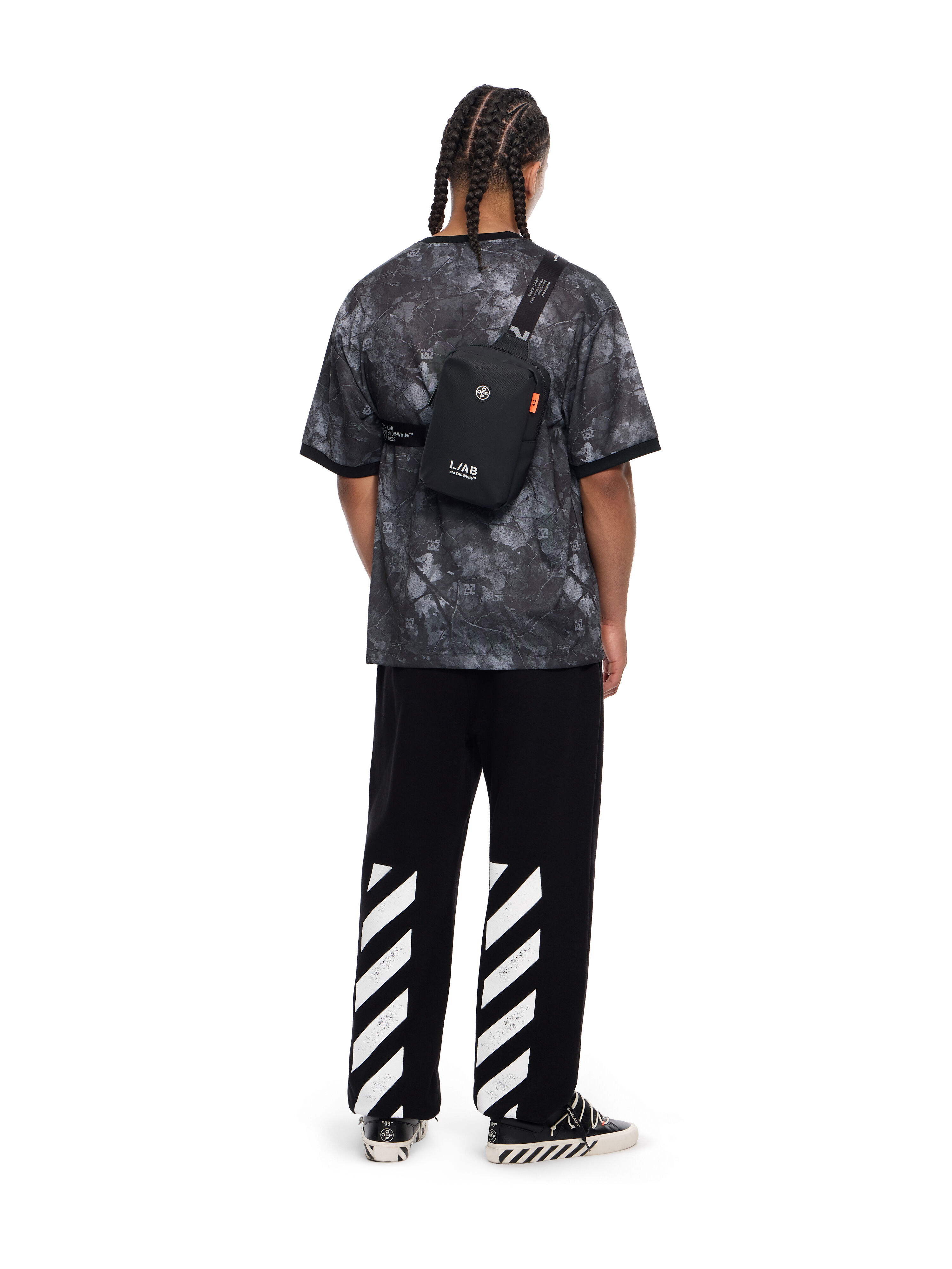 LAB L/AB Camo Soccer T-Shirt BLACK 44LABF26T074