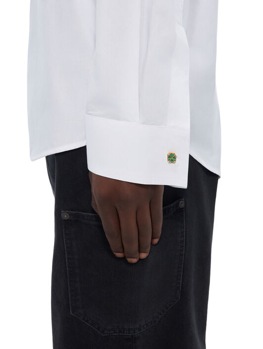 OFF WHITE Arrow Malachite Cufflinks YELLOW GOLD VERMEIL C078402