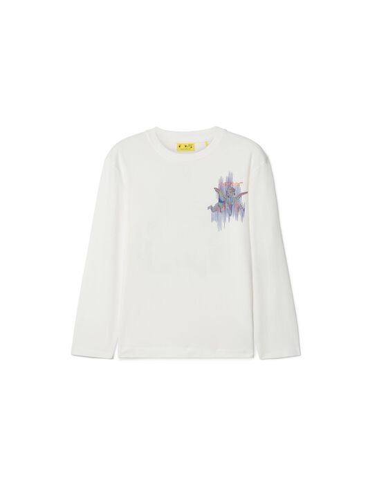 OFF WHITE Top Putti A Maniche Lunghe BIANCO OBAB001S25JER002