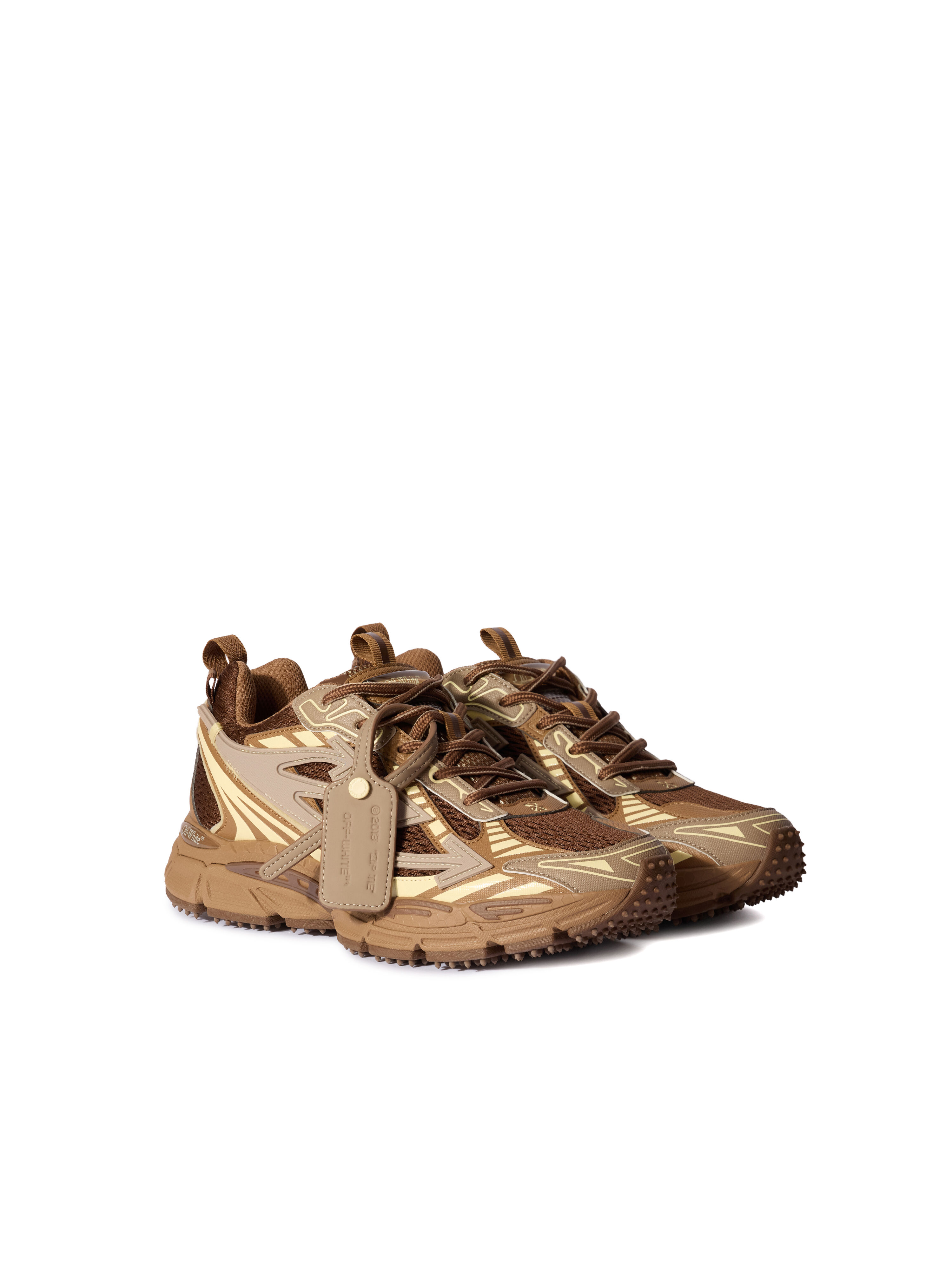 OFF WHITE Be Right Back Sneakers DARK BROWN - CREAM OMIA295F25FAB001