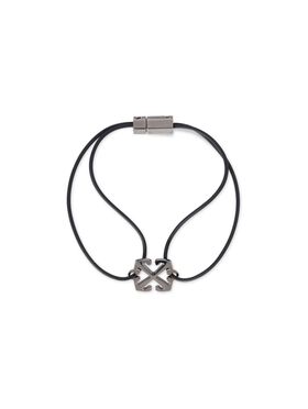 OFF WHITE Kabelarmband mit Pfei SCHWARZ OMOA100S24MAT001