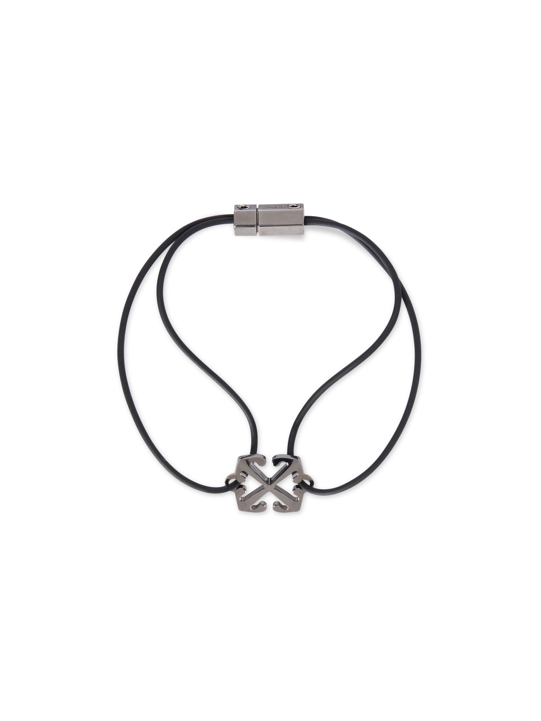 OFF WHITE Kabelarmband mit Pfei SCHWARZ OMOA100S24MAT001