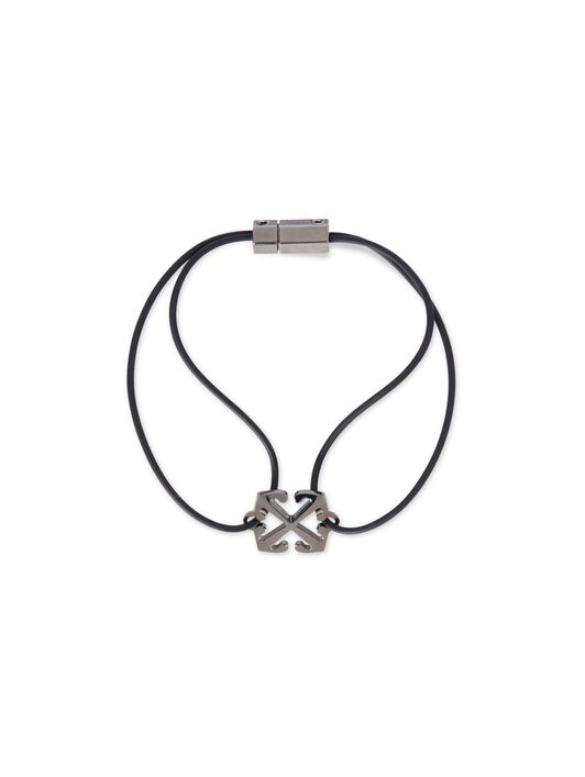 Kabelarmband mit Pfei OFF WHITE Kabelarmband mit Pfei SCHWARZ OMOA100S24MAT001