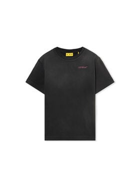 OFF WHITE BOOKISH ACID TEE S/S DARK GREY - FUCHSIA OGAA001F25JER009