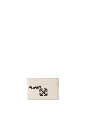 OFF WHITE Weißes Jitney Kartenetui mit Schriftzug WEISS OWND027C99LEA002
