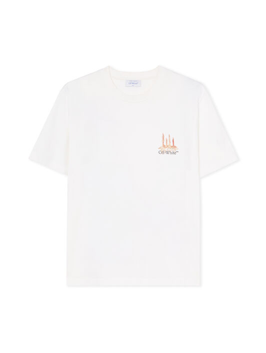 OFF WHITE Building Arrow Slim Logo Tee WHITE - BLACK OMAA027F25JER002