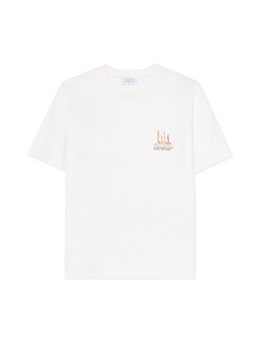 Building Arrow Slim Logo Tee OFF WHITE Building Arrow Slim Logo Tee WHITE - BLACK OMAA027F25JER002