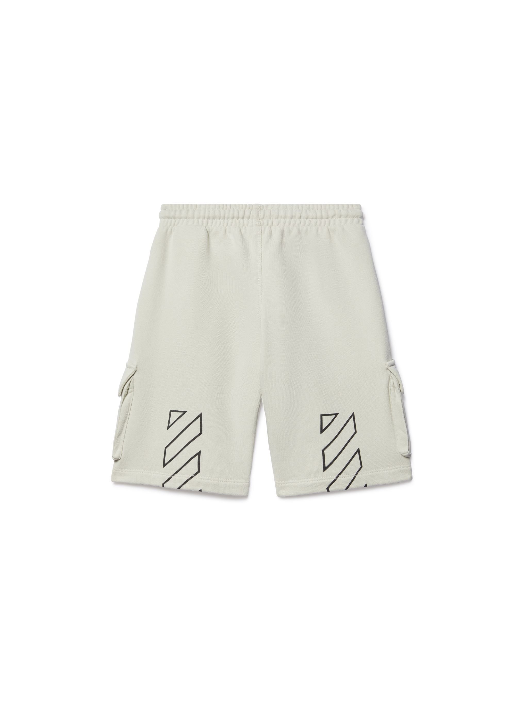OFF WHITE Diagonal Bookish Sweat Shorts GREY OBCI005S25FLE001