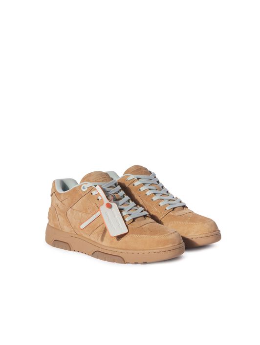 OFF WHITE Camel Suede Out Of Office BROWN OMIA189F24LEA00A