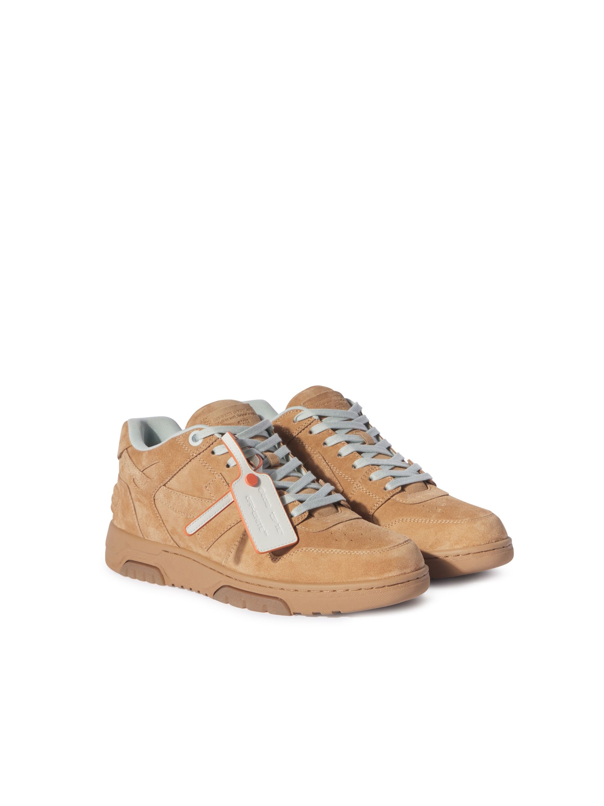 OFF WHITE Camel Suede Out Of Office BROWN OMIA189F24LEA00A