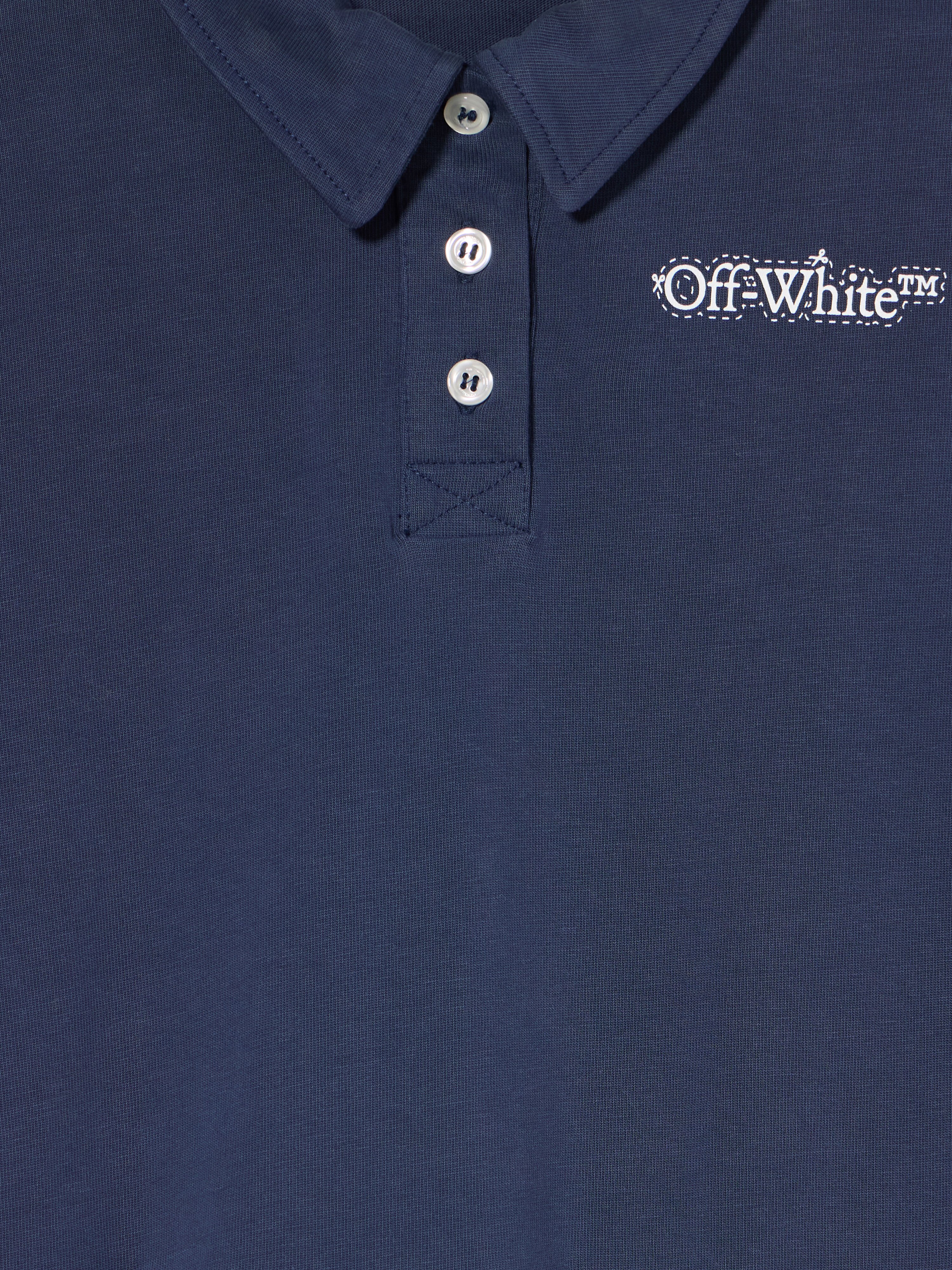 OFF WHITE Arrow Dotline Polo Dress NAVY BLUE - WHITE OGDH005F25JER001