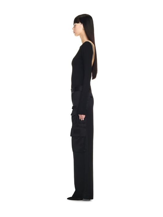 Light Rib Emb 20S L/S Top OFF WHITE Light Rib Emb 20S L/S Top BLACK OWAD259F24JER001