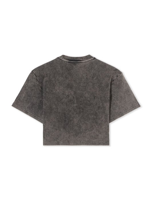 Off Stamp Rib Cropped T-Shirt OFF WHITE Off Stamp Rib Cropped T-Shirt Anthracite OWAA081F25JER001