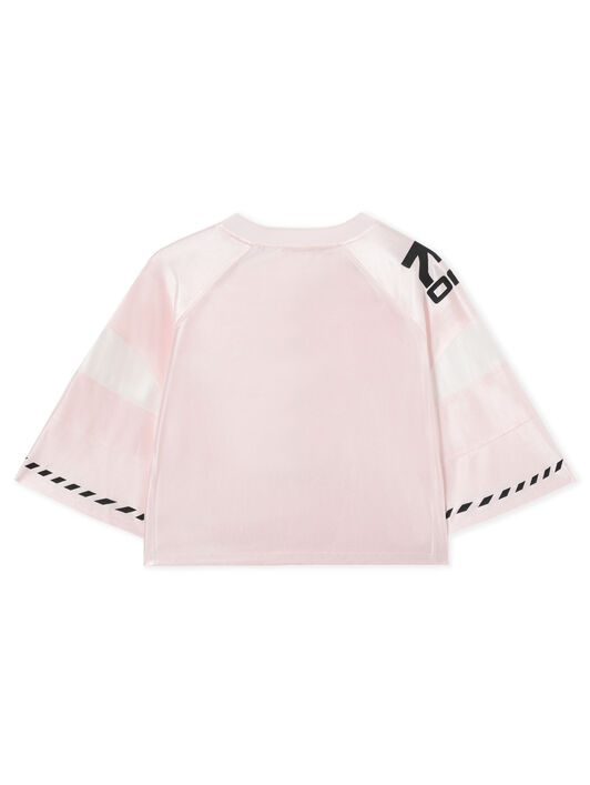 LAB L/AB Cropped Graphic Jersey Top Cradle Pink LABF2639A00045T
