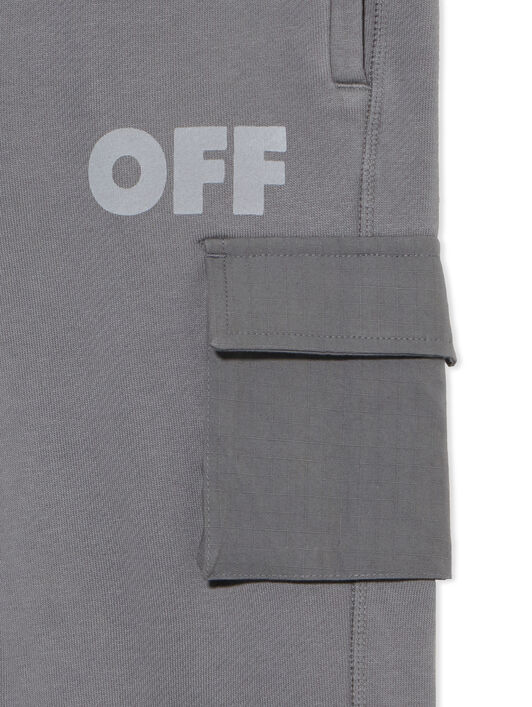 OFF WHITE Garment Dyed Cargo Sweatpant DARK GREY - LIGHT GREY OBCH00BF25FLE001