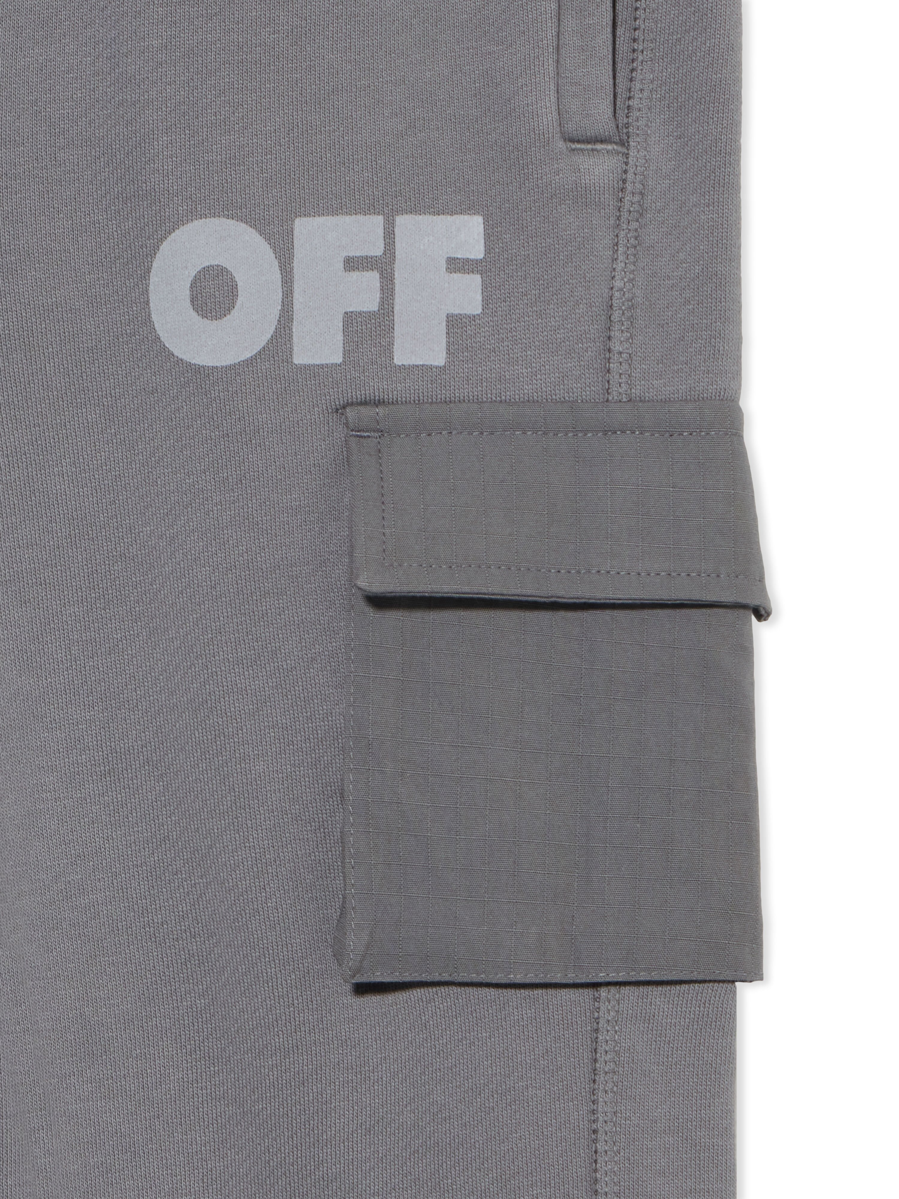 OFF WHITE Garment Dyed Cargo Sweatpant DARK GREY - LIGHT GREY OBCH00BF25FLE001