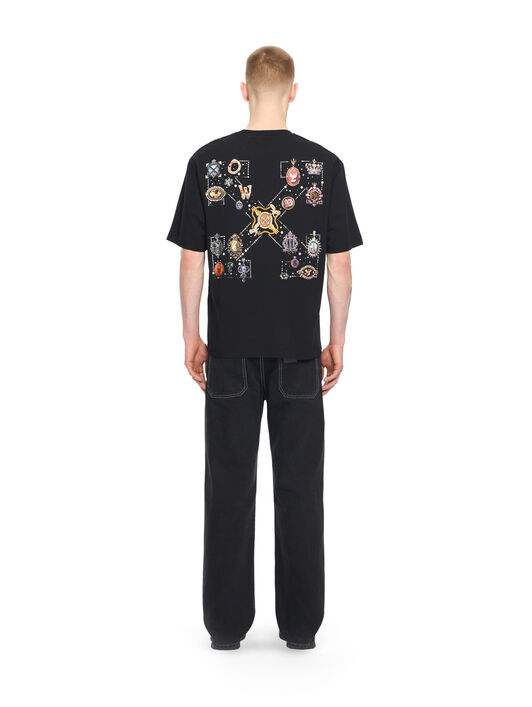 OFF WHITE Jewel Arrow Skate T-shirt BLACK 44MAA120S26J003