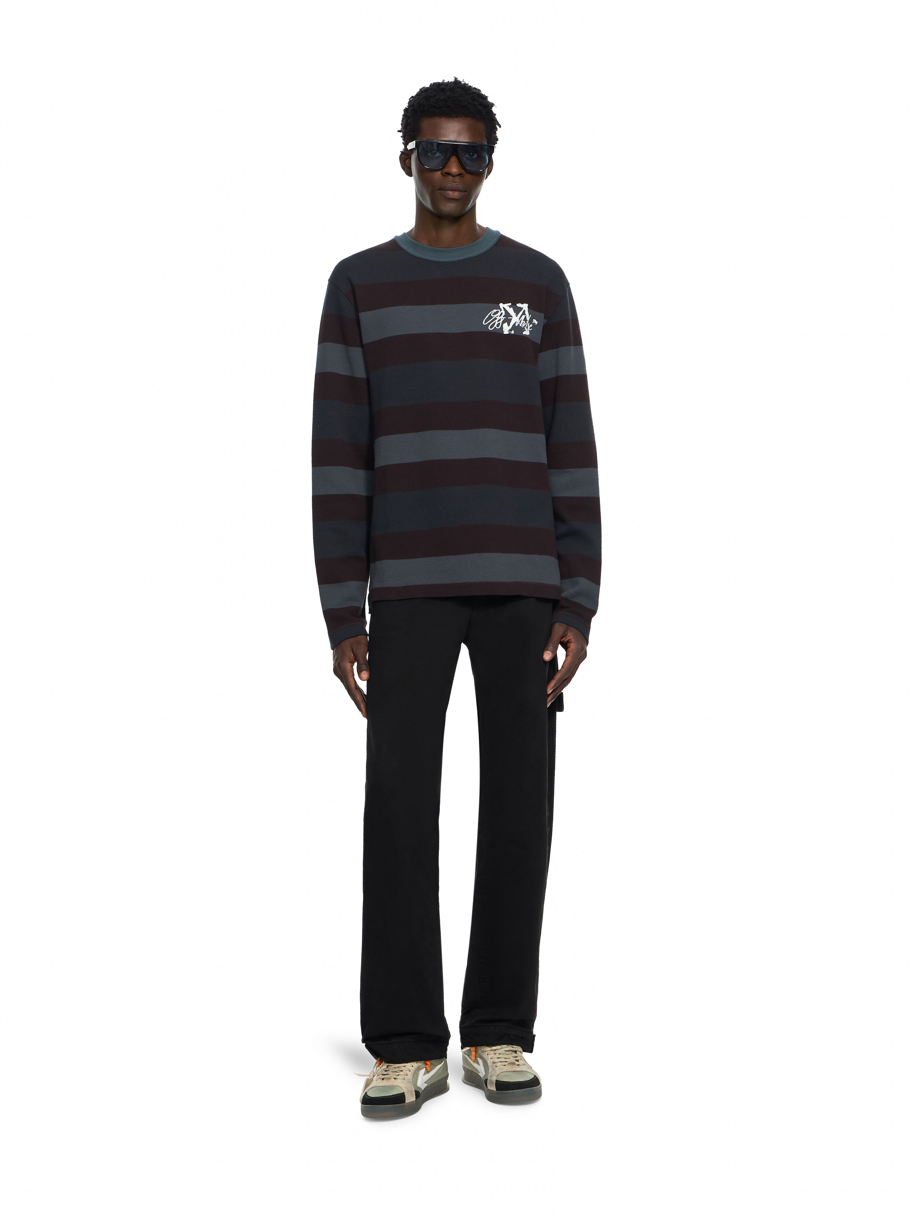 OFF WHITE Racing Staff Cotton Gabardine Pants BLACK 44MCF04RF26F001