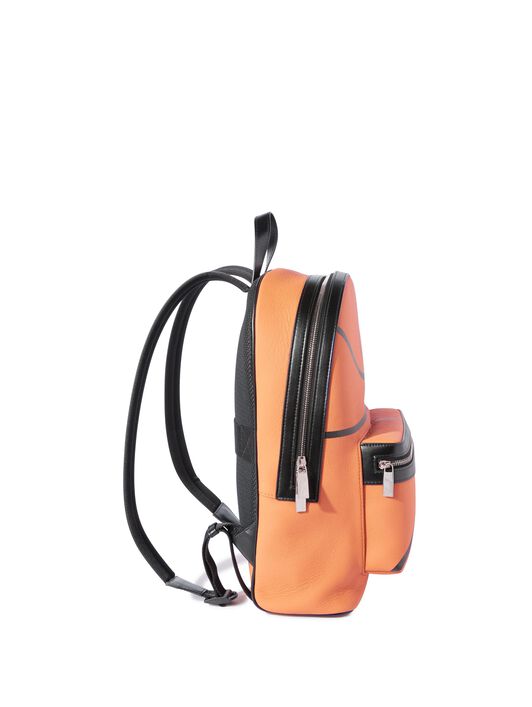 OFF WHITE BASKET ROUND BACKPACK ORANGE OMNB109F24LEA001