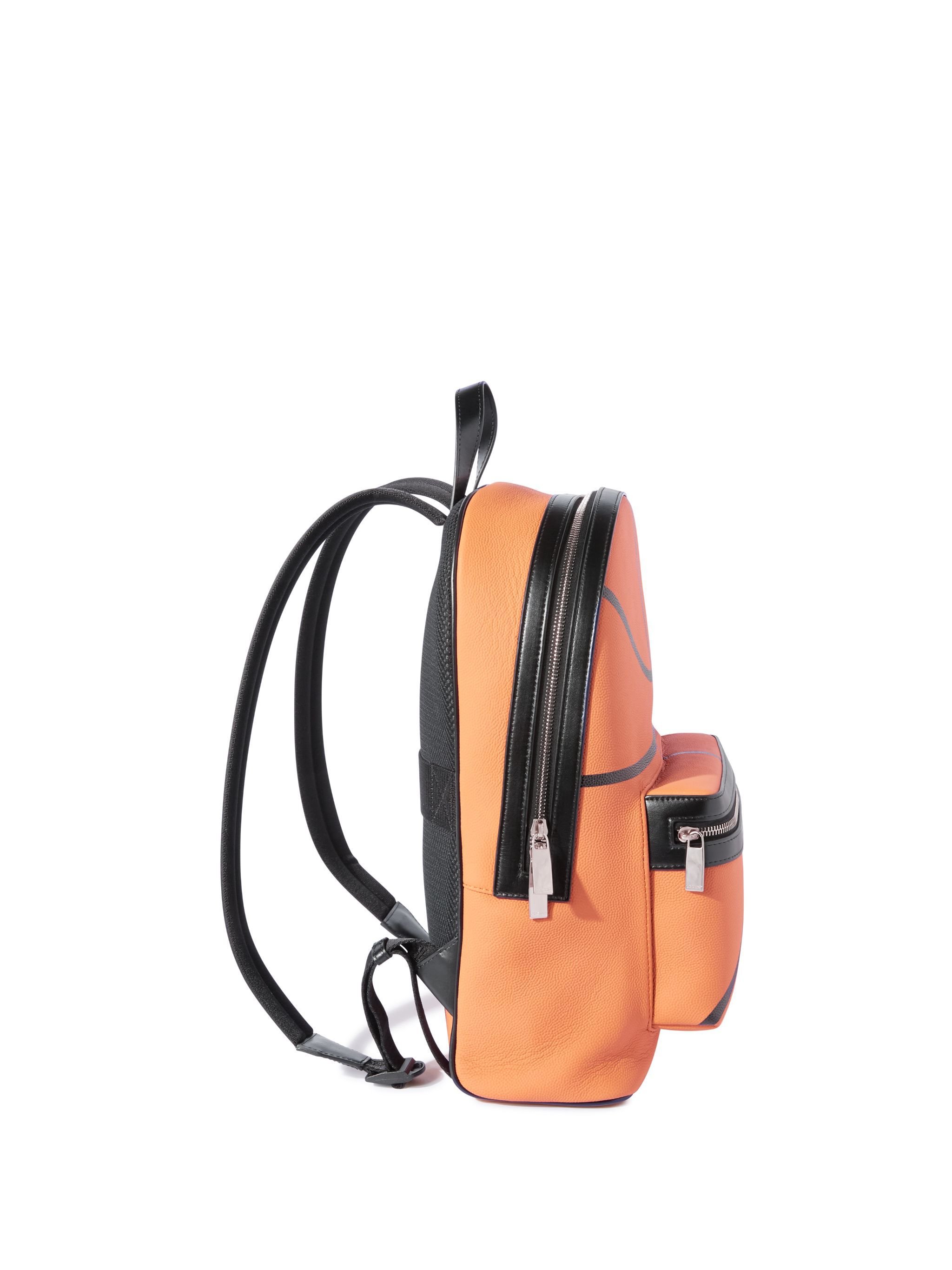 OFF WHITE BASKET ROUND BACKPACK ORANGE OMNB109F24LEA001