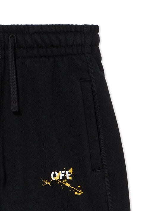 Diag Splat Sweatshorts OFF WHITE Diag Splat Sweatshorts BLACK - YELLOW OBCI001F25FLE002