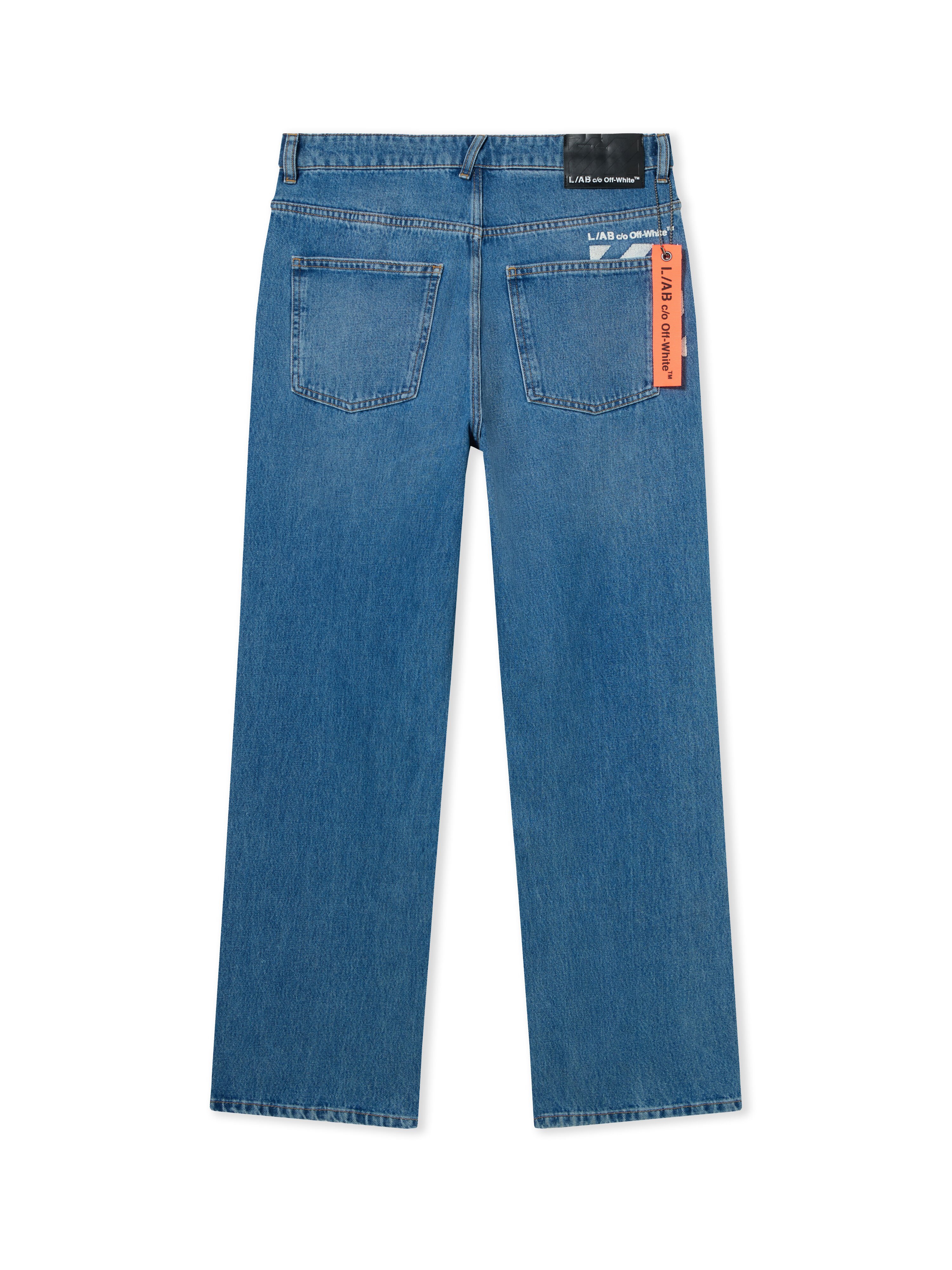 L/AB Straight Piped Jeans LAB L/AB Straight Piped Jeans STEEL INDIGO 44LABF26D108