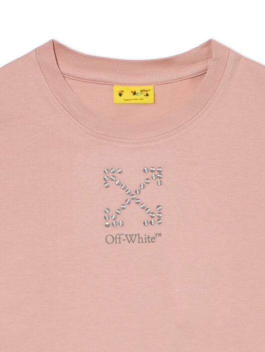 Arrow Studs Boxy T-Shirt OFF WHITE Arrow Studs Boxy T-Shirt ROSE PINK - DARK GREY OGAA019F25JER002