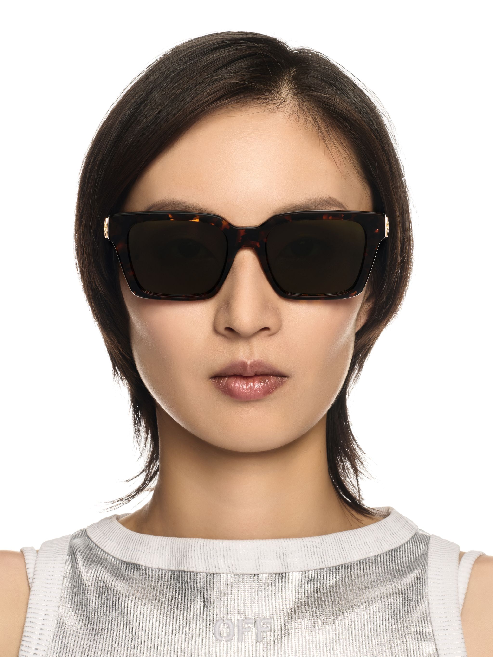 OFF WHITE Branson Sunglasses BROWN OERI111C99PLA001