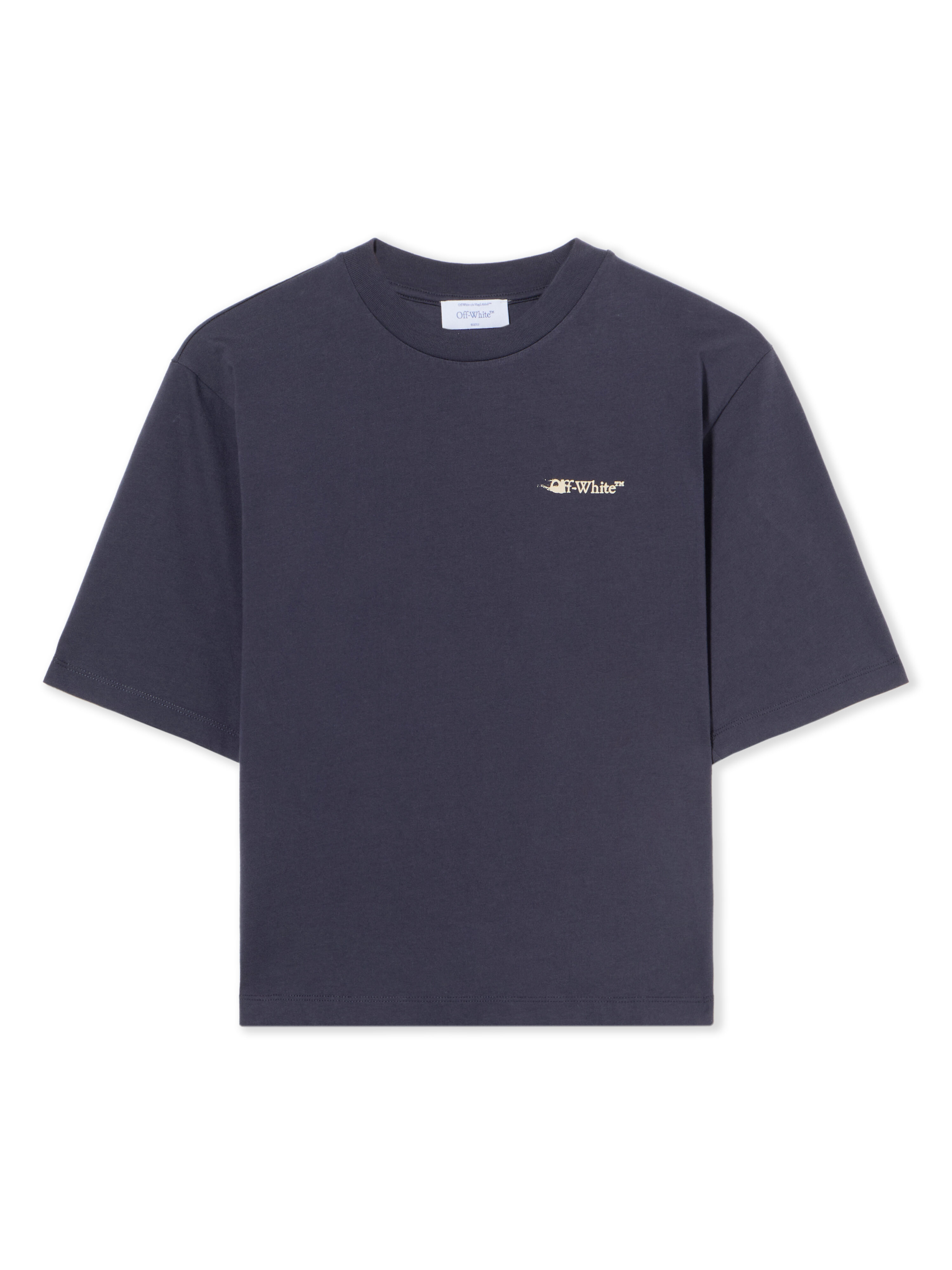 OFF WHITE Ink Arrow Boxy T-Shirt DARK SAPPHIRE-DOUBLE CREAM OWAA124F25JER005