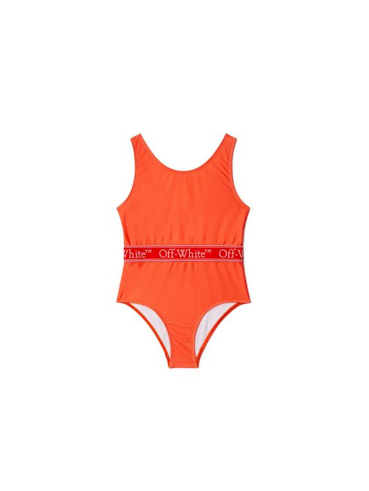 OFF WHITE Costume Da Bagno Bookish Con Banda Logata ARANCIONE OGFA001S25JER001