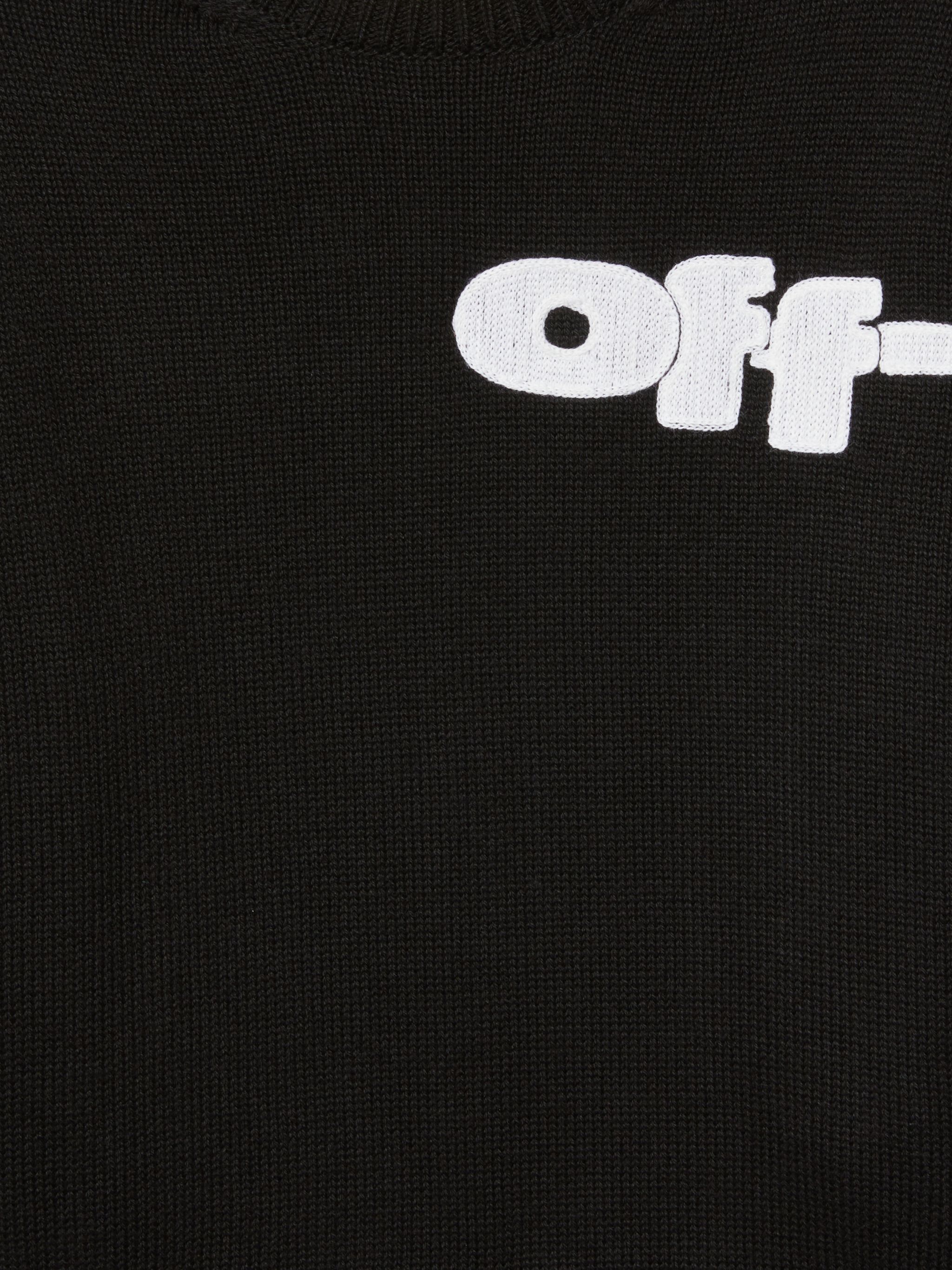 OFF WHITE Off Split Sweater BLACK OBHE001S25KNI002