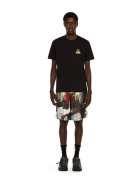 OFF WHITE Building Arrow Slim Logo Tee BLACK - WHITE OMAA027F25JER002