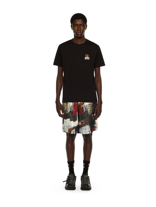 Building Arrow Slim Logo Tee OFF WHITE Building Arrow Slim Logo Tee BLACK - WHITE OMAA027F25JER002