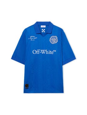 OFF WHITE Lion Nation Soccer Top NAVY BLUE - WHITE OMAD00CF25JER004