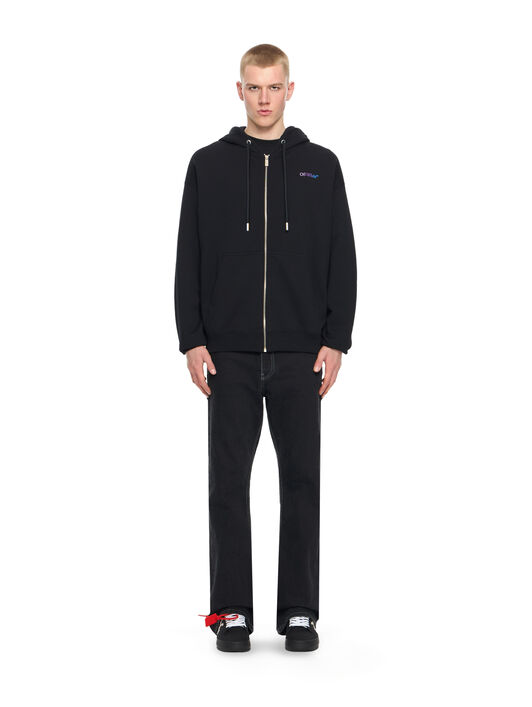 OFF WHITE Gradient Full Zip Hoodie BLACK 44OWOS26K052