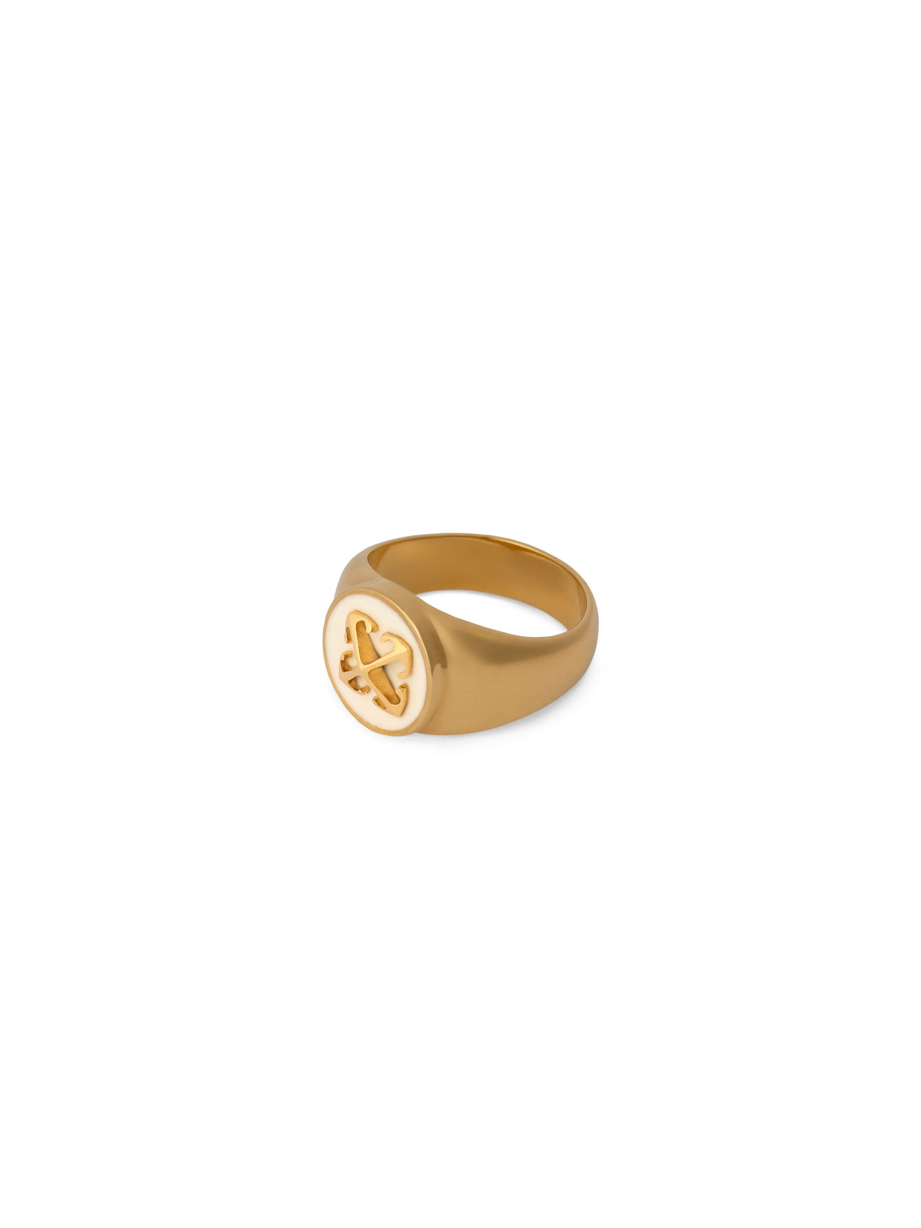 OFF WHITE Round Arrow Ring GOLD OWOC11MC99MET001