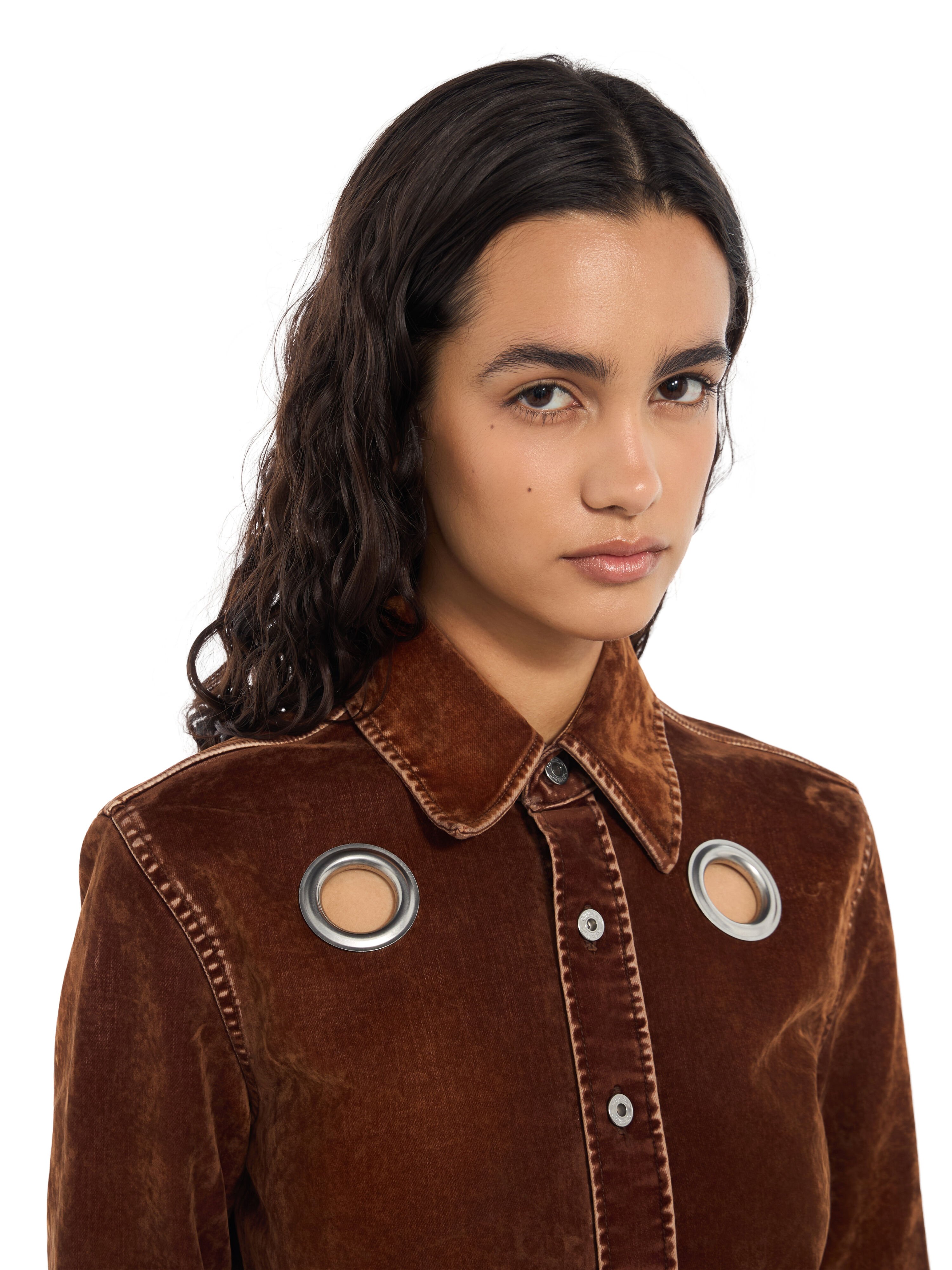 Eyelet Flock Shirt OFF WHITE Eyelet Flock Shirt Chestnut Chestnut 2FB00843T