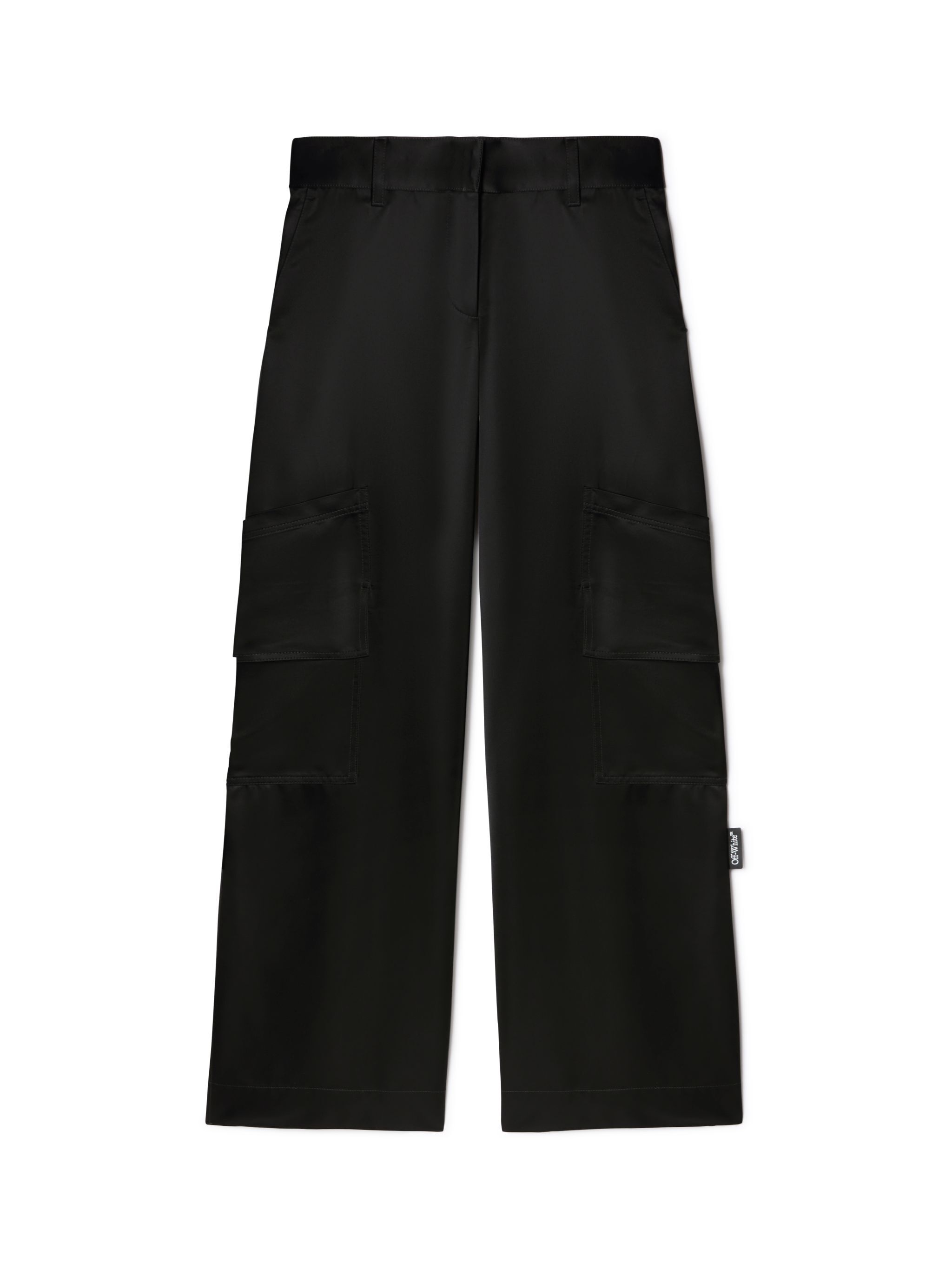 OFF WHITE Pantaloni Cargo Toybox Neri In Raso NERO OWCF026S25FAB001