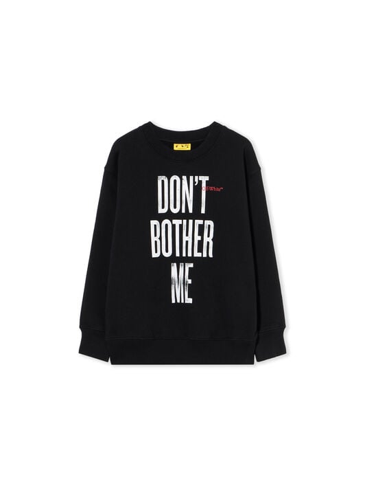 OFF WHITE Quote Crewneck Sweatshirt BLACK - RED OBBA001F25FLE006