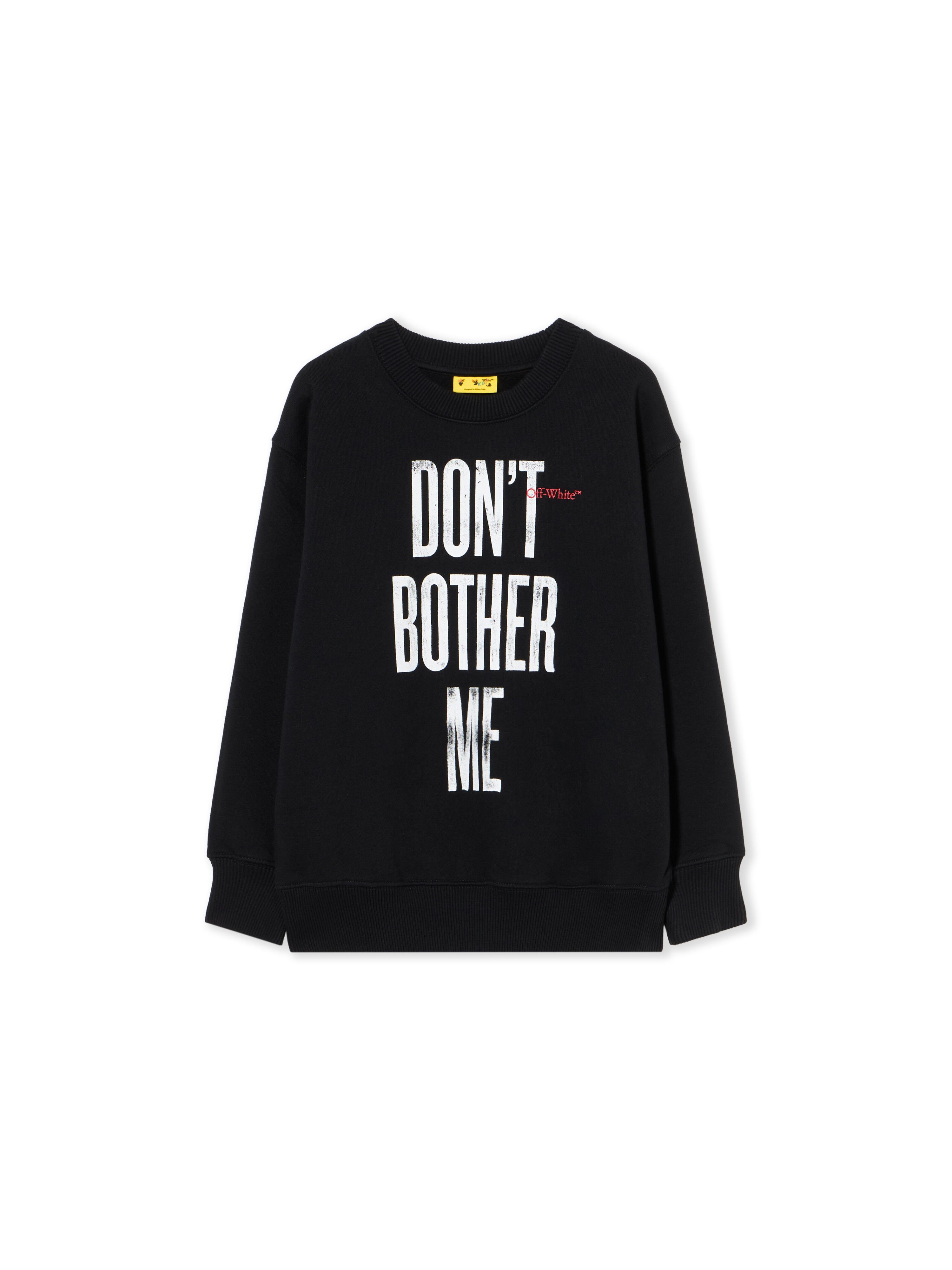 OFF WHITE Quote Crewneck Sweatshirt BLACK - RED OBBA001F25FLE006