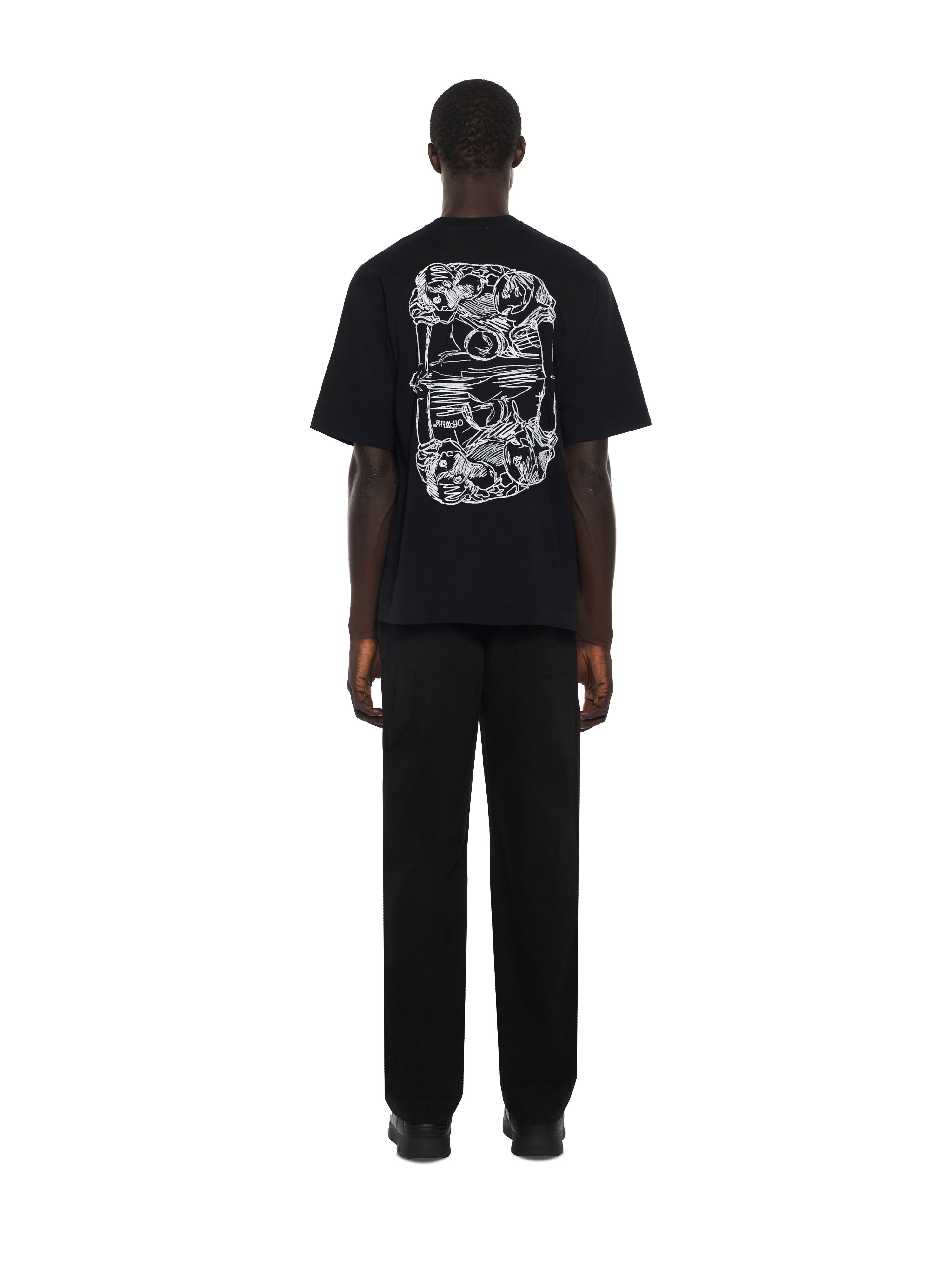 Scribble Narciso Skate Short Sleeve T-Shirt OFF WHITE Scribble Narciso Skate Short Sleeve T-Shirt BLACK 44MAA120F26J017