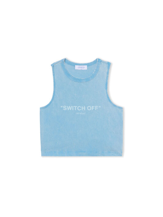 OFF WHITE Switch Off Cotton Top LIGHT BLUE - WHITE OWAD25MT25JER001
