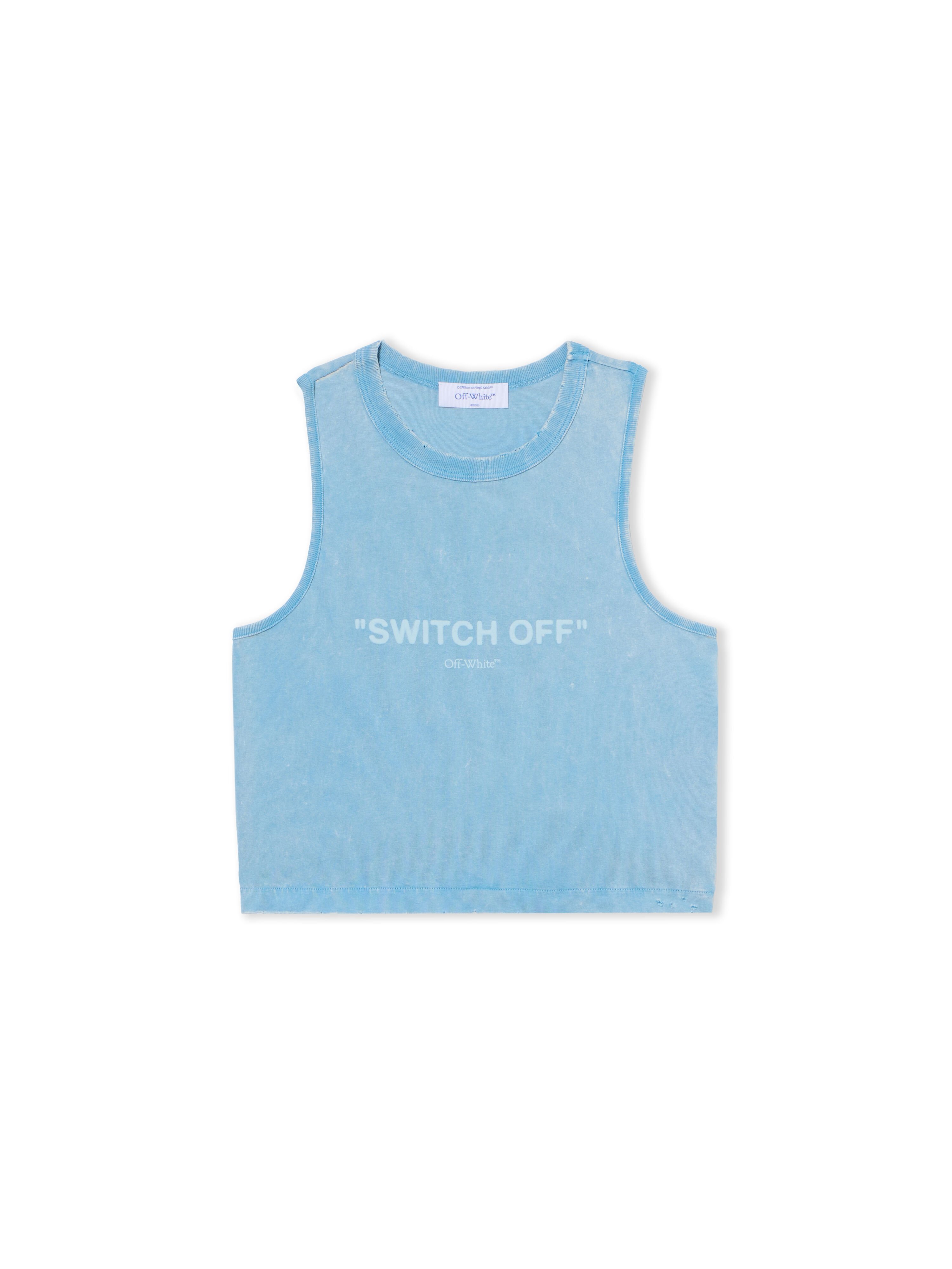 OFF WHITE Switch Off Cotton Top LIGHT BLUE - WHITE OWAD25MT25JER001