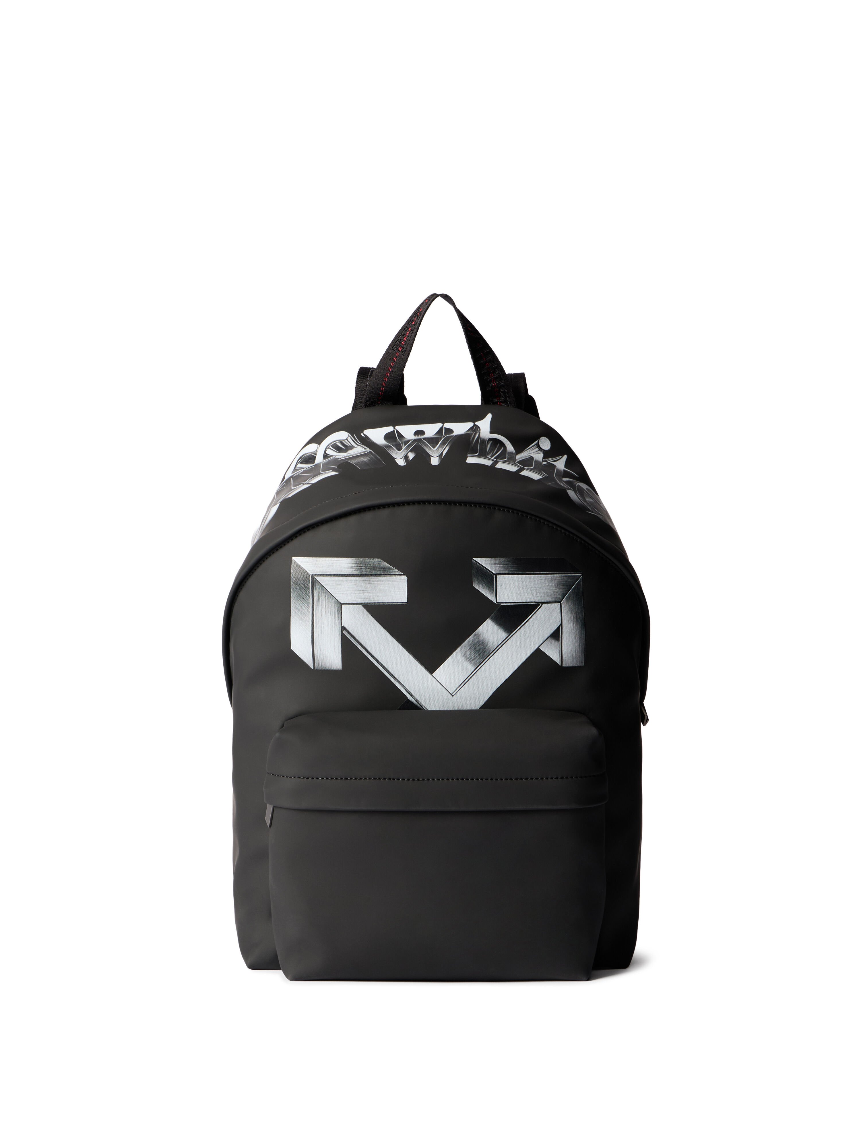 OFF WHITE Heritage Backpack Rubber 3D BLACK - SILVER OMNB123F25FAB005